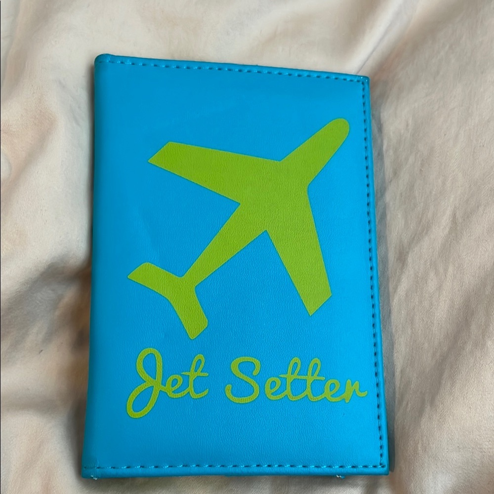 Blue and Green Jet Setter Passport Holder